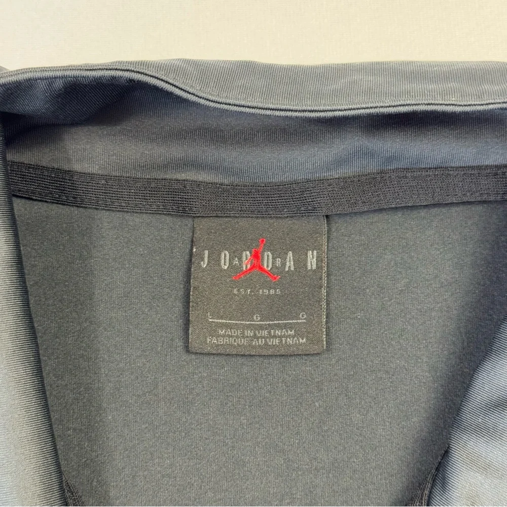 Nike Air Jordan Men's 1/4 Zip Long Sleeve Basketball Shirt Pullover‎ Gray Large